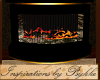 I~Blk&Brass Fireplace