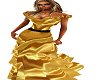 Gold Satin Ball Gown