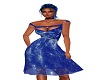 blue diamond dress long