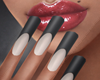 ♥ Black & Ivory Nails