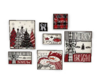 Christmas cabin art