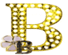 B♛|Gold Sign Letter B