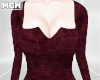 𝖒. Burg Velvet Dress