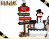 Snowman Bench Xmas