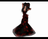 Black red Gown