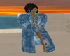 [S]Trench coat blue jean