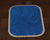 Blue and Gold Swirel Rug