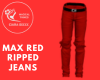 Max Red Ripped Jeans