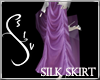 Silk Gather Skirt Lilac