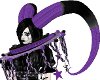 purple black long horns