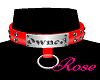 owned red black collar