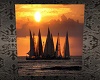 wall art sailboat sunset