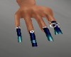 SM Long Blue Nails