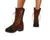 Red tartan boots