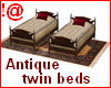 !@ Antique twin beds