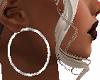 White Sm Hoop Earrings