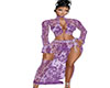 Purple Lace Long Dress