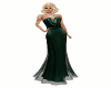 Green Cowl Neck Gown