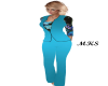 A TEAL FLOWER SUIT