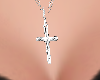 MM CROSS NECKLACE SILVER