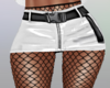 White Latex Mesh Skirt