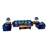 blue couch set