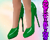 Green Shiny Pumps