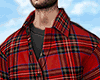 ♛ Flannel Tucked Red