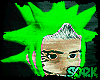 spiked clava green y2k M