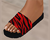 Red Tiger Stripe Sandals 2 (F)