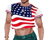 LC USA Flag Cut Shirt