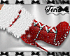 Red Sparkle Santa Boots