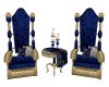 Blue velvet thrones