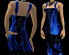 SN Blue Satin Flow Gown