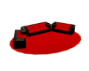 Xmas Couch Set Red Rug
