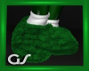 GS Green Fluffy Slippers