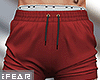 ♛V D-Red Muscle Shorts
