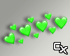 Head Sign - Green Hearts