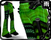 Green Plaid Buckle Pants