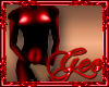 Geo Sleek Bodysuit Red