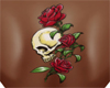Skull & Rose Back Tattoo