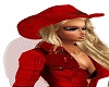 Red Veiled Hat