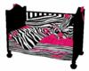 Hot Pink Zebra Crib