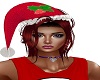 Red Holly Santa Hat