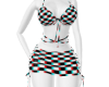 checkered skirt set