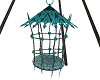 Teal Hanging Cage