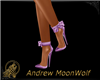 Dainty Bow Heels Purple