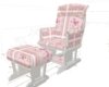 [MzD] Pink Chair/Ottoman