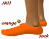 orange ankle sock