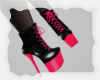 A: Black n pink boots